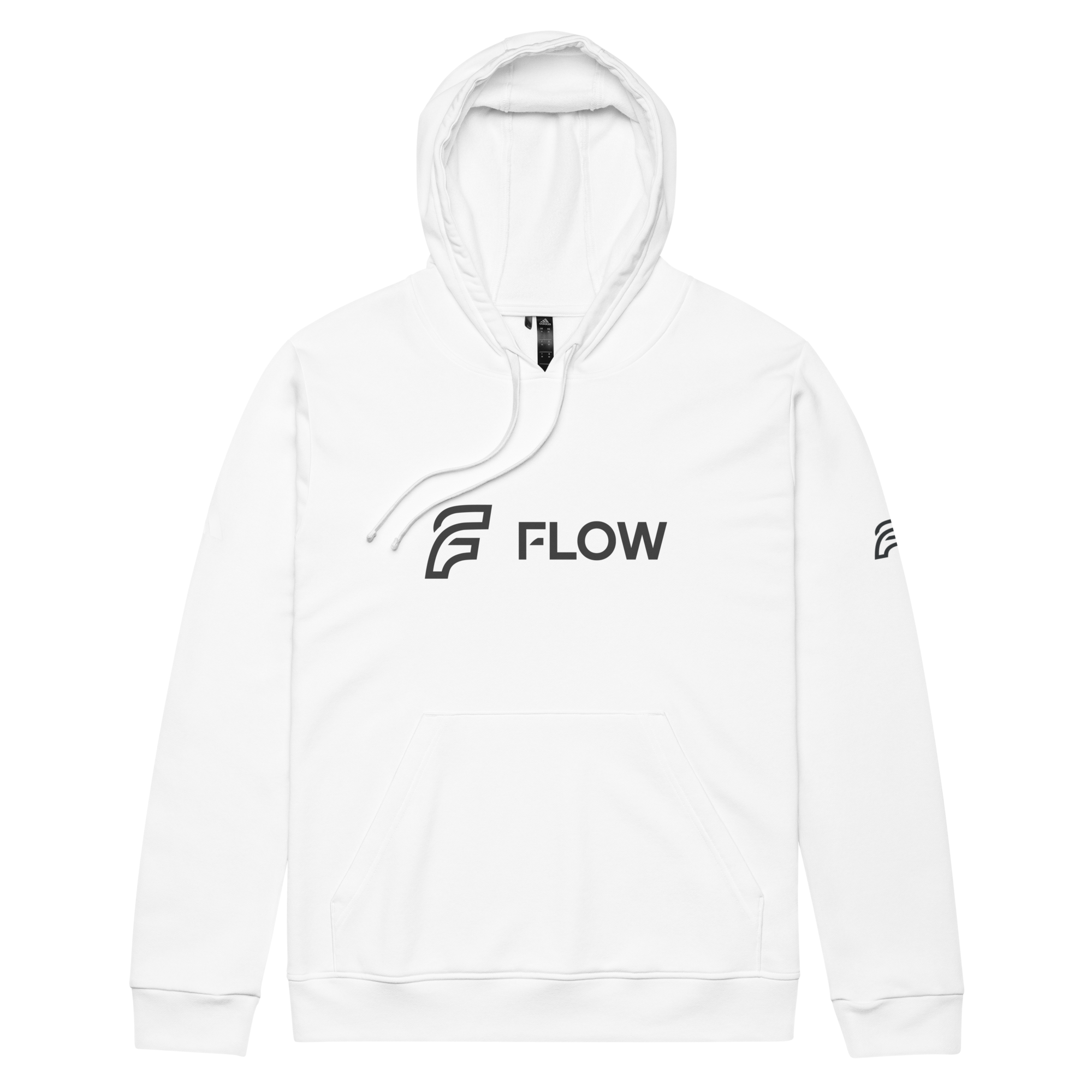 FLOW X ADIDAS RELAXED FIT HOODIE » WHITE HIGH CONTRAST