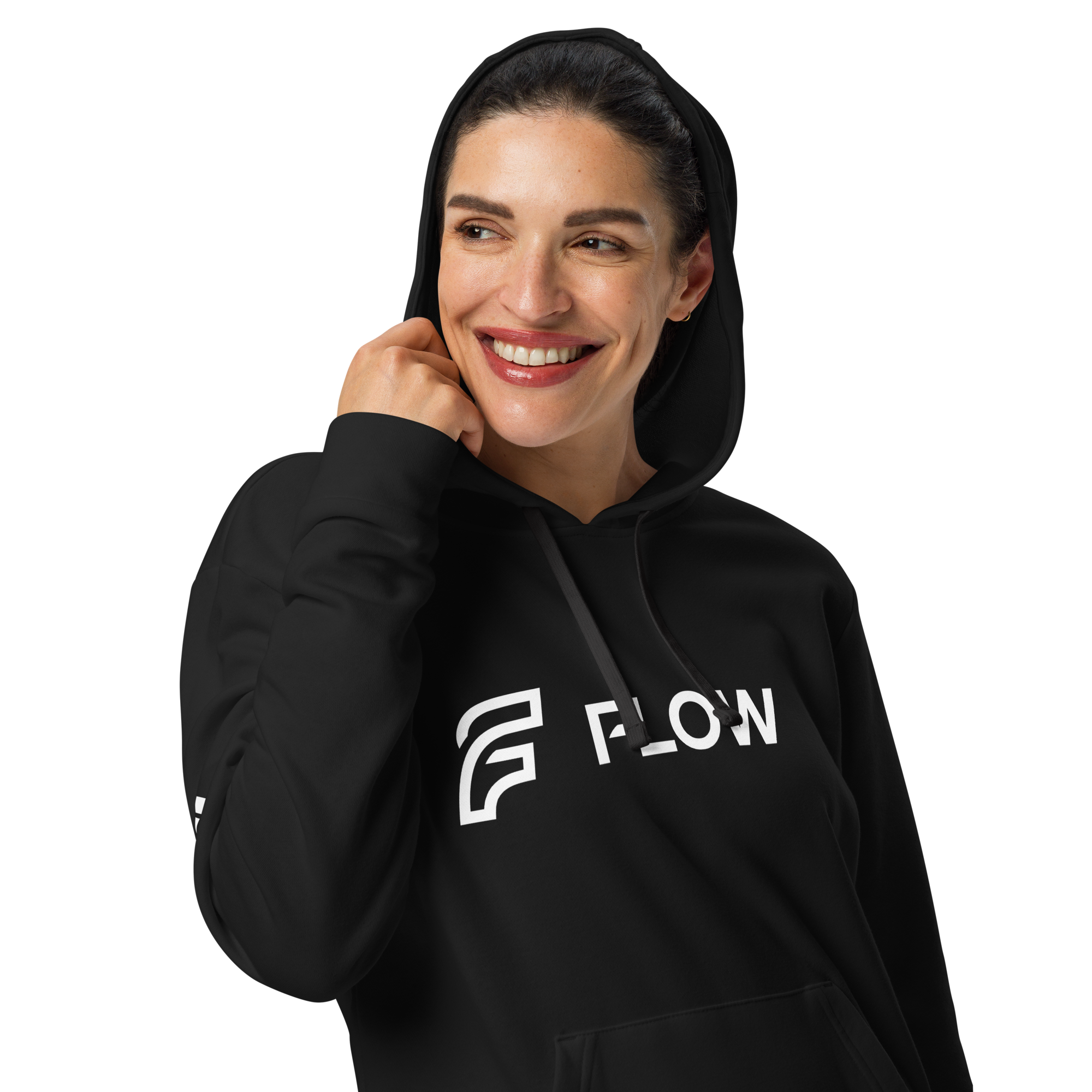 FLOW X ADIDAS RELAXED FIT HOODIE | BLACK HIGH CONTRAST