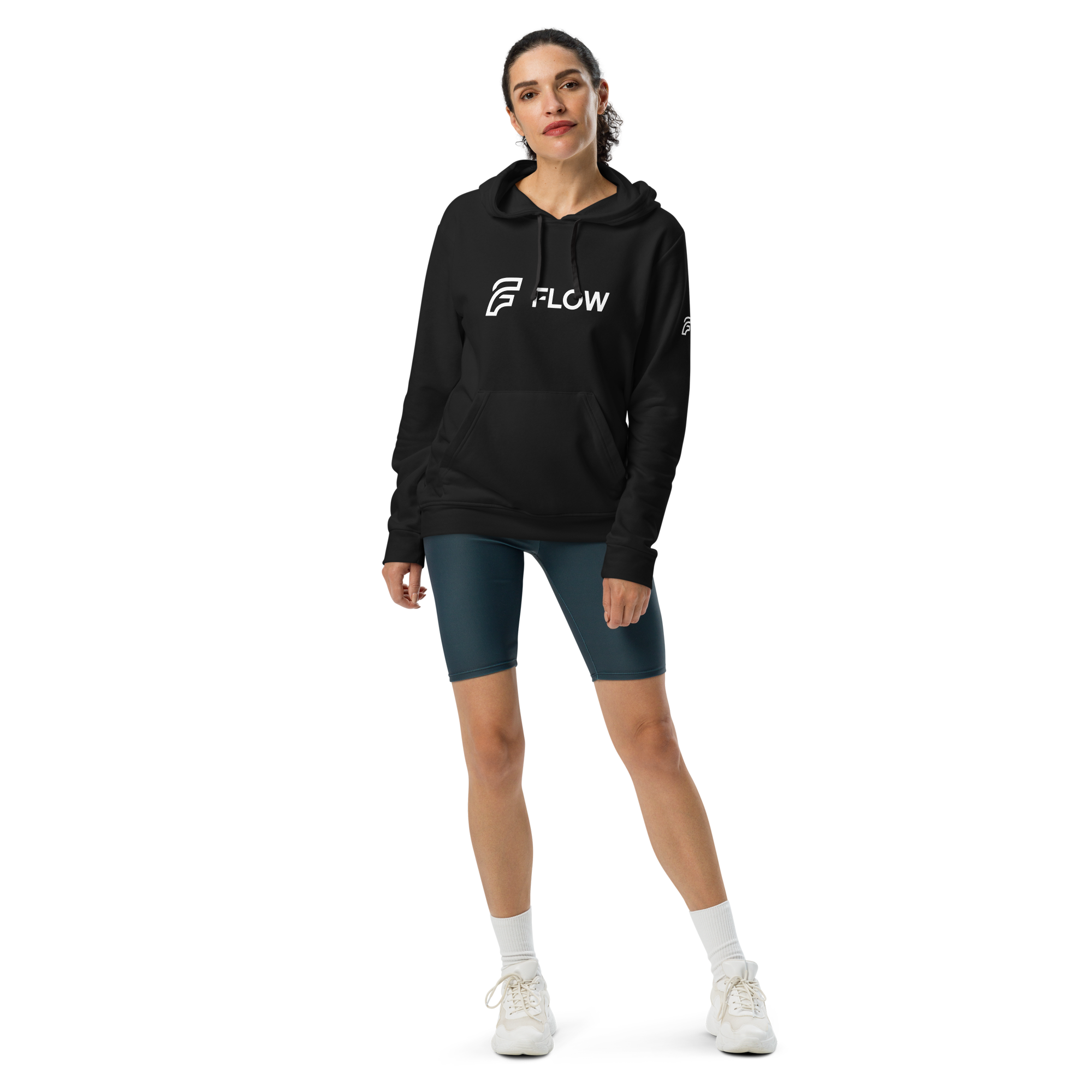 FLOW X ADIDAS RELAXED FIT HOODIE | BLACK HIGH CONTRAST