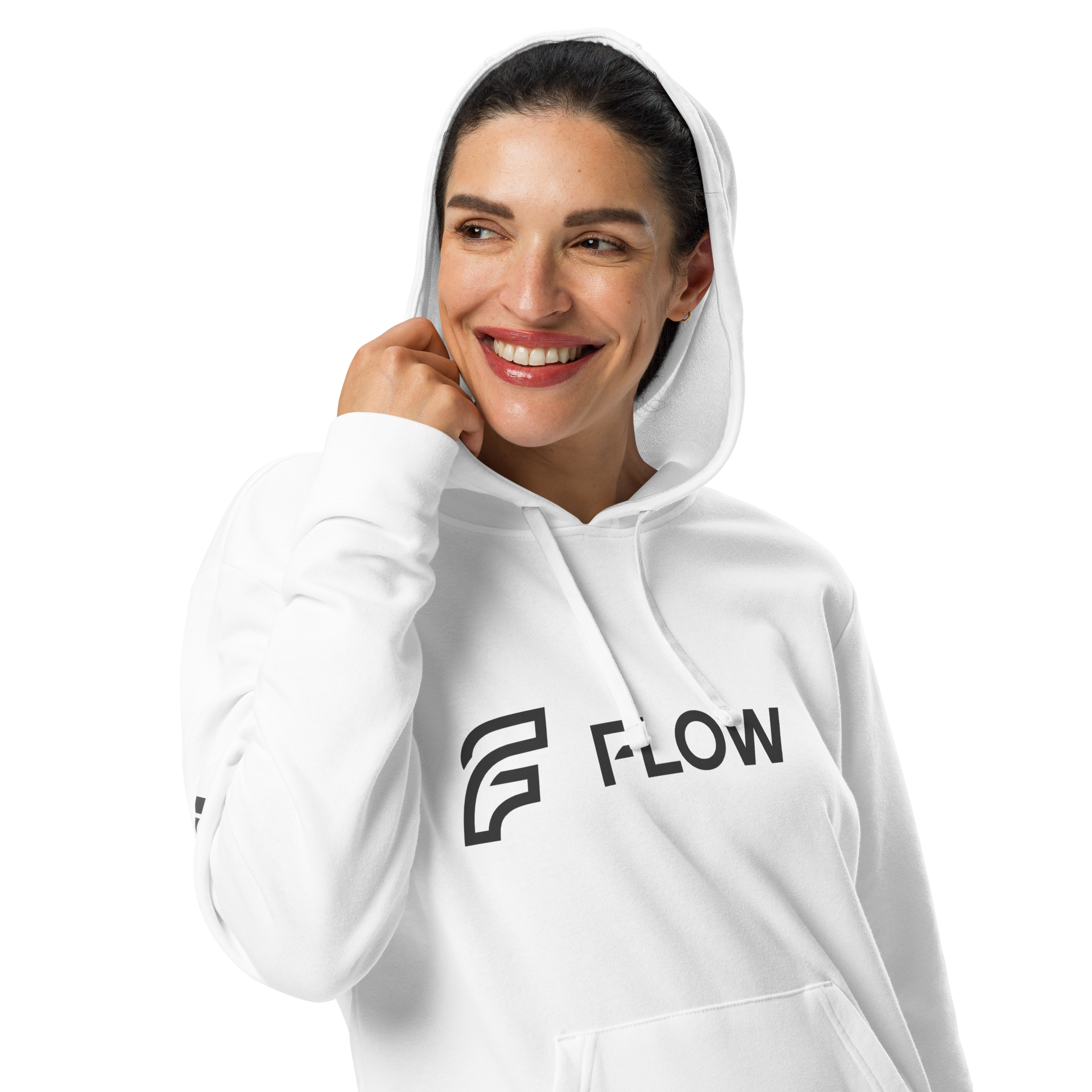 FLOW X ADIDAS RELAXED FIT HOODIE | WHITE HIGH CONTRAST