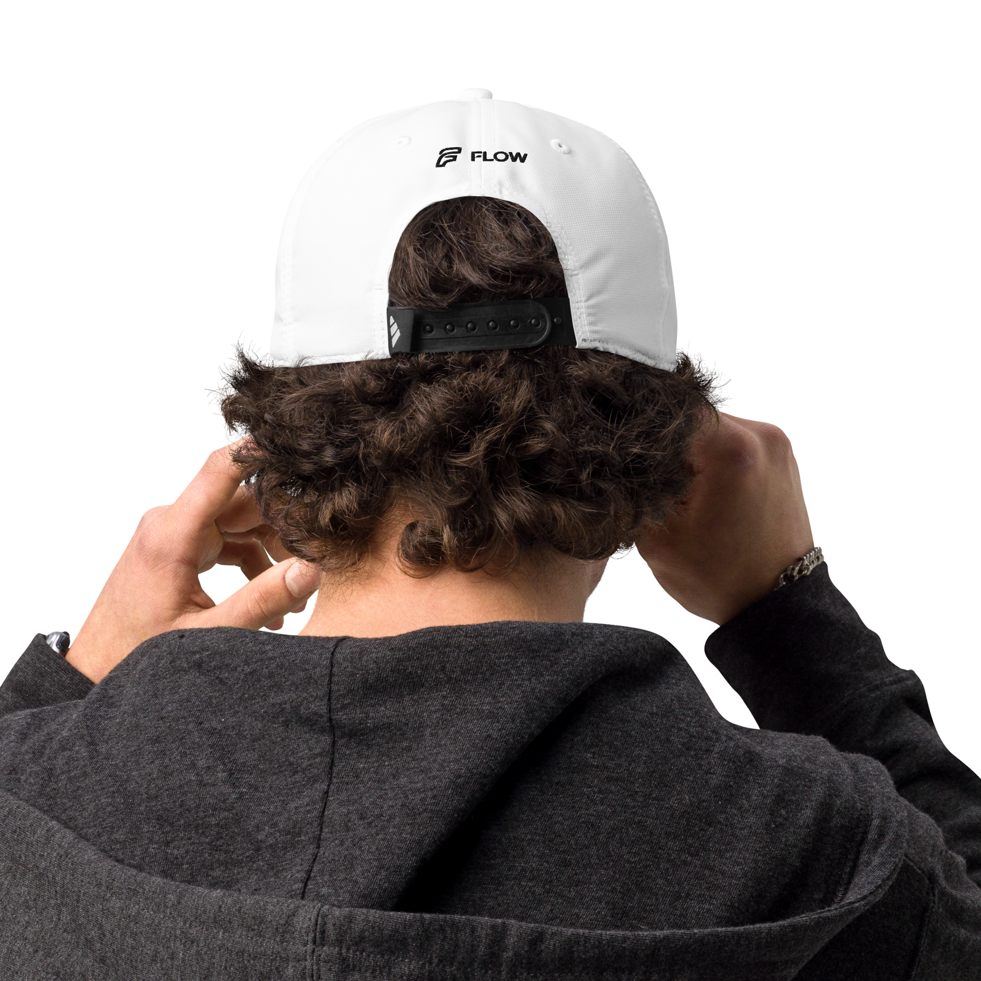 FLOW X ADIDAS TRUCKER CAP | WHITE HIGH CONTRAST