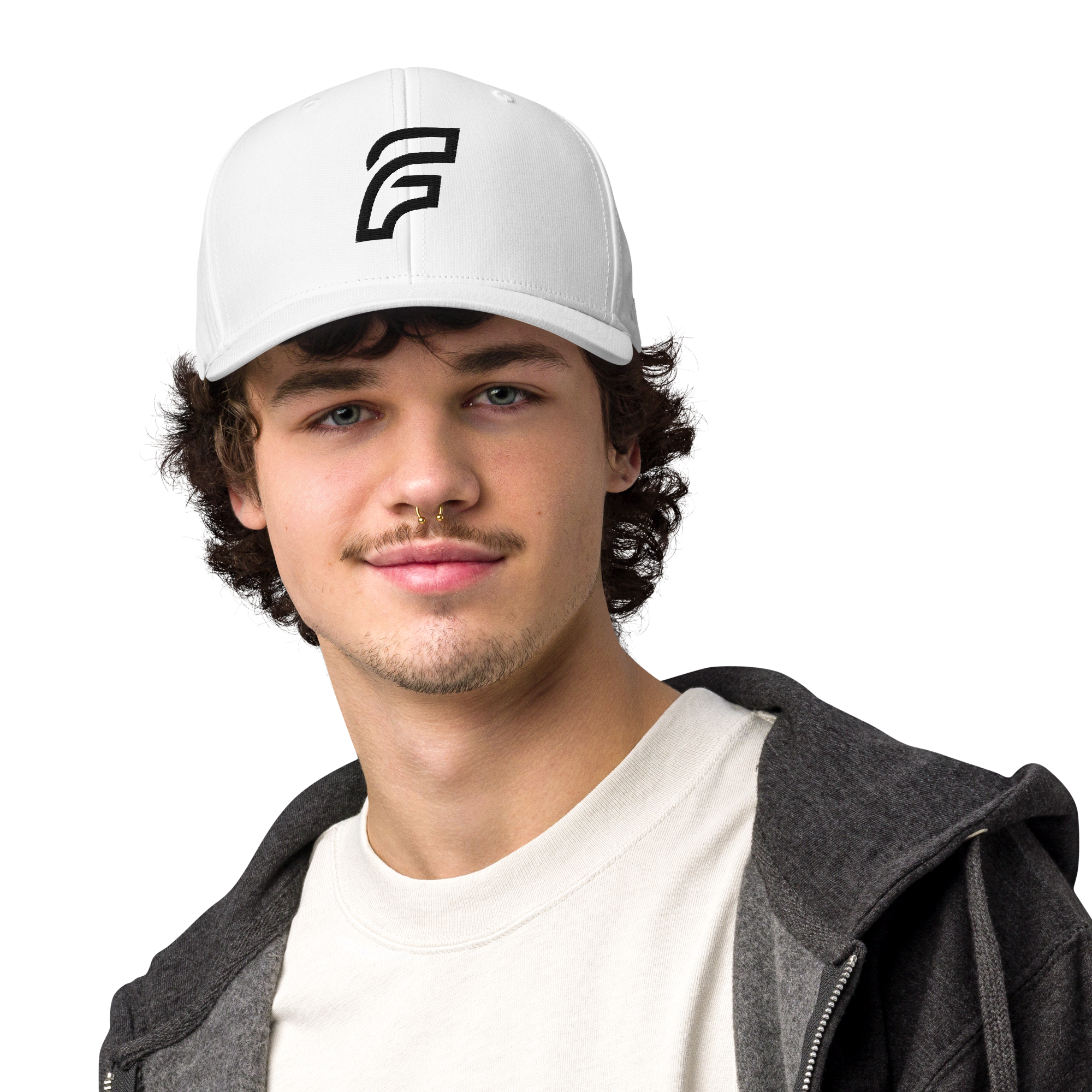 FLOW X ADIDAS TRUCKER CAP | WHITE HIGH CONTRAST