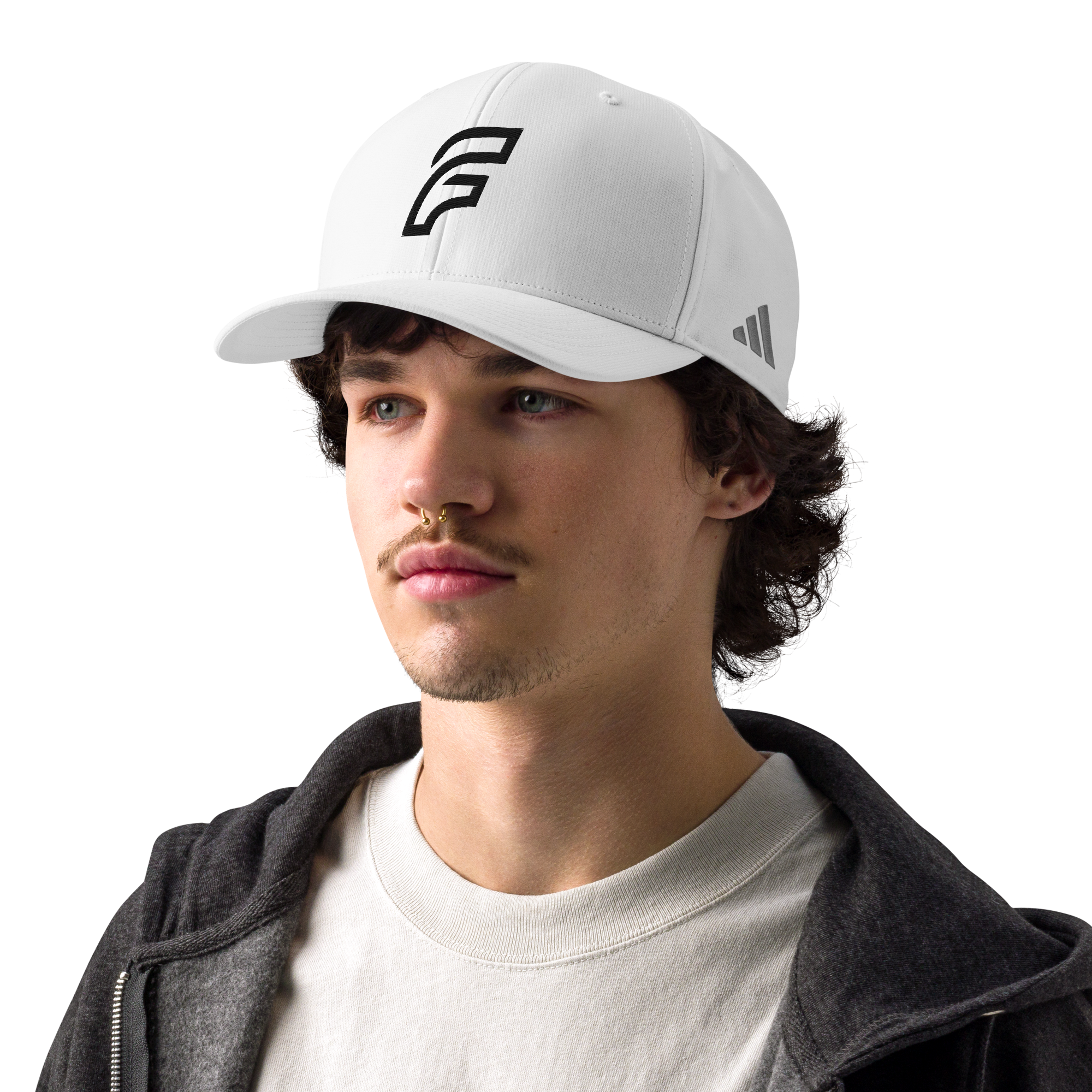 FLOW X ADIDAS TRUCKER CAP | WHITE HIGH CONTRAST