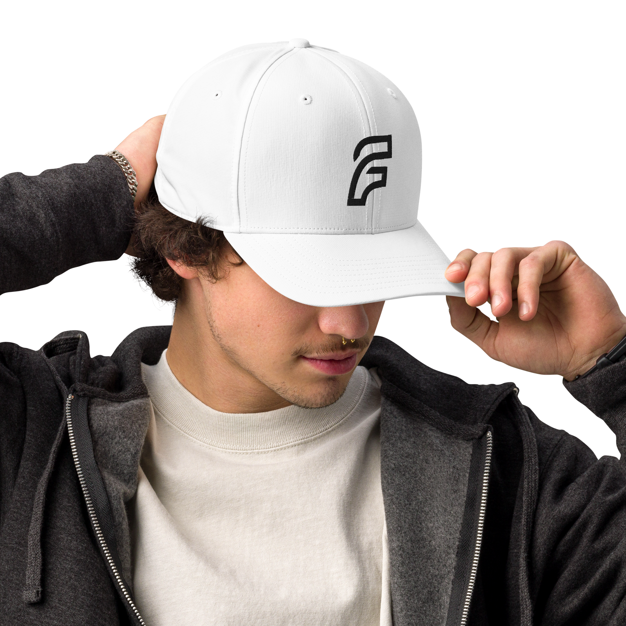 FLOW X ADIDAS TRUCKER CAP | WHITE HIGH CONTRAST