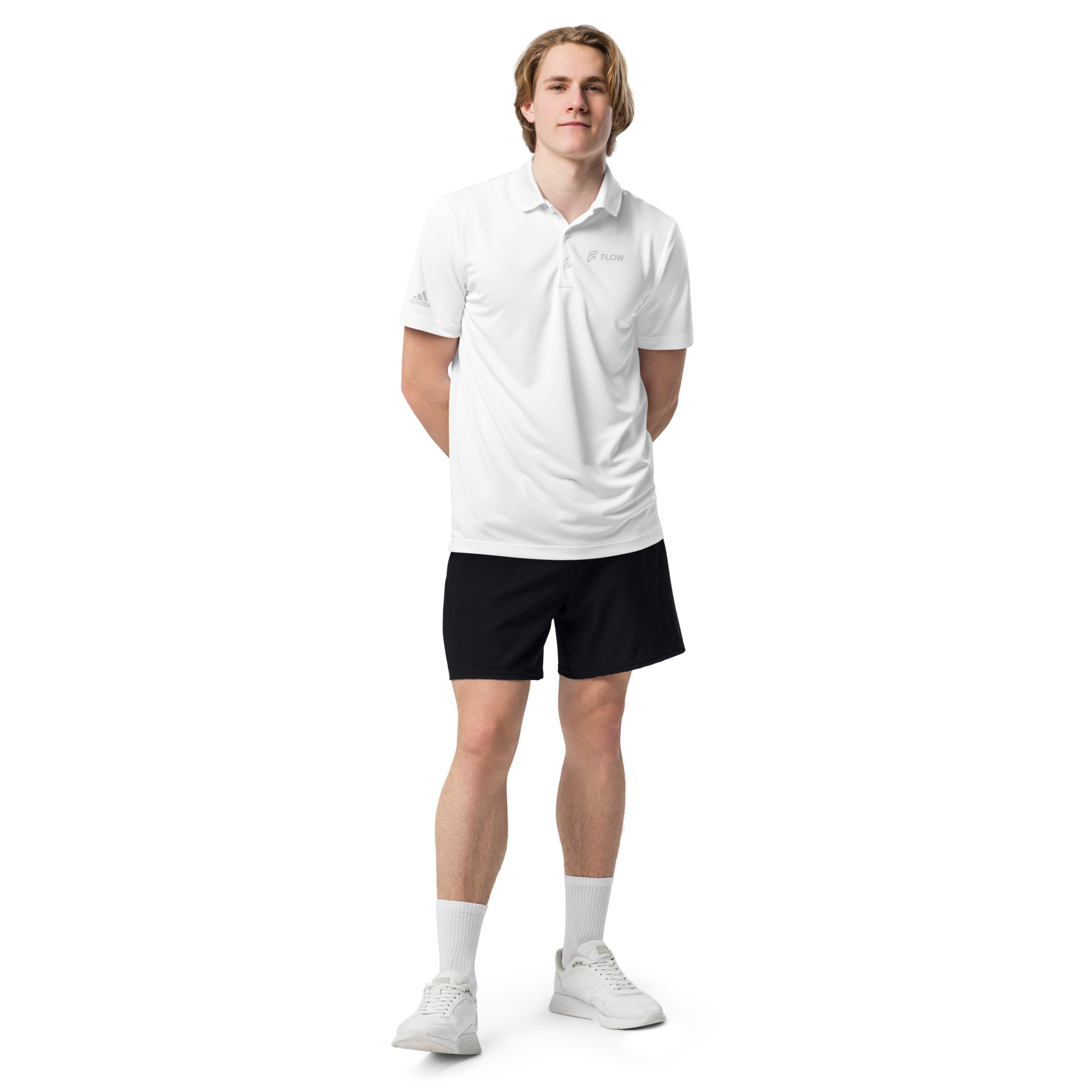 FLOW X ADIDAS TECH POLO | WHITE STEALTH