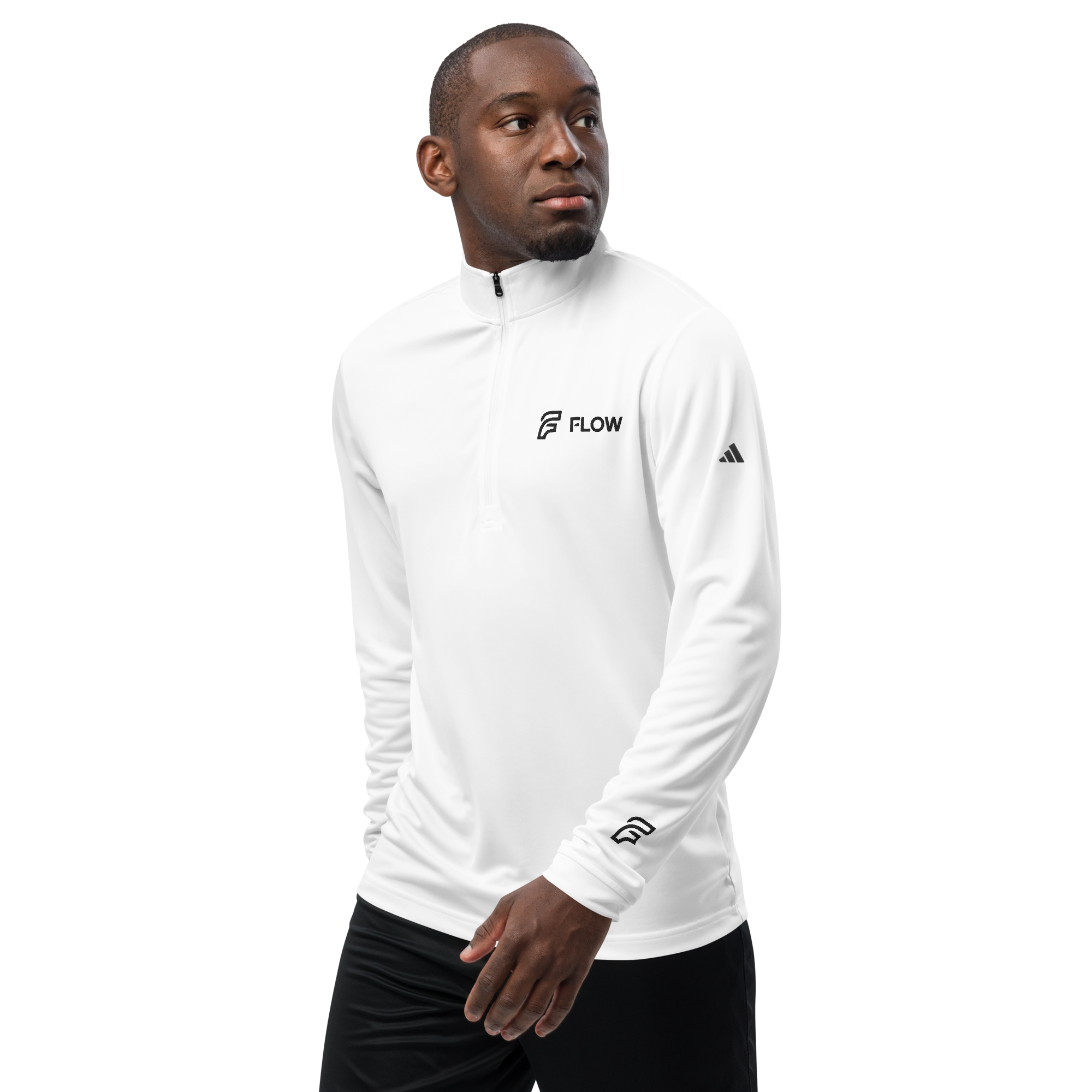 FLOW X ADIDAS TECH SHIRT | WHITE HIGH CONTRAST